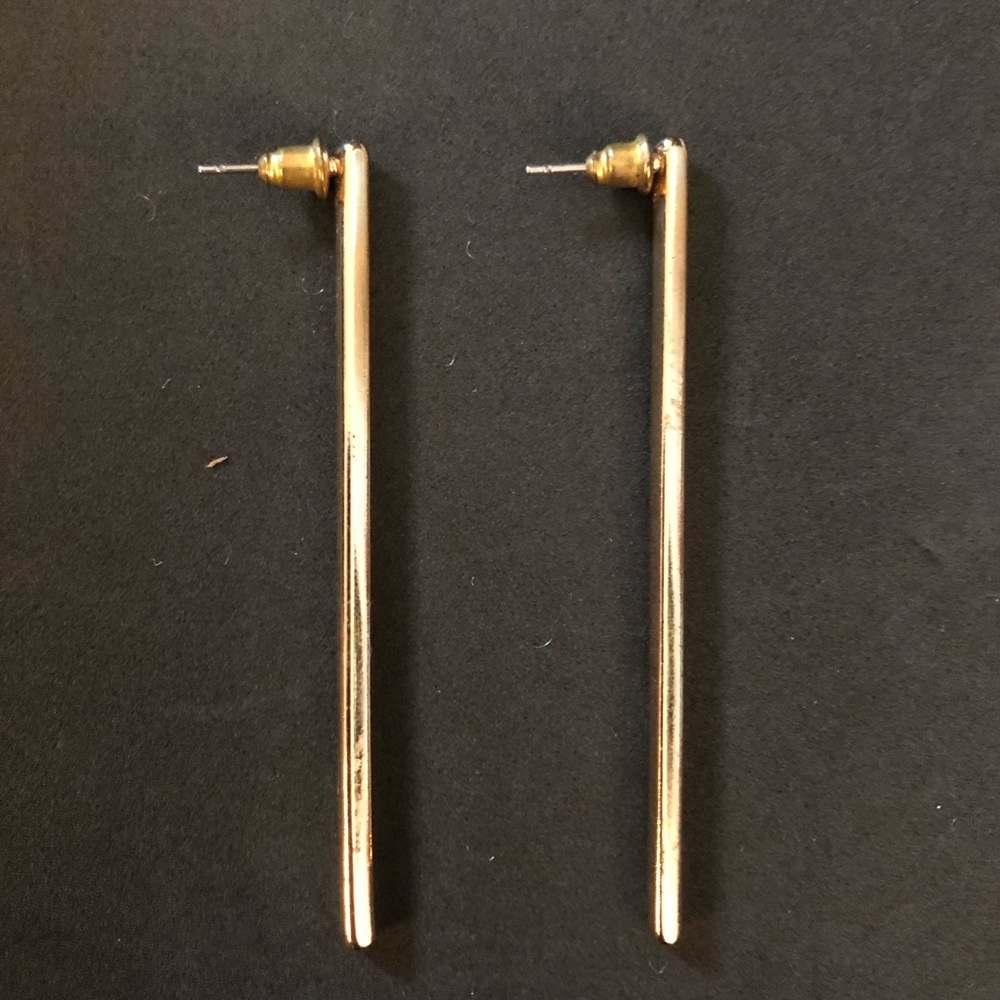 Charming Charlie Gold Bar Earrings